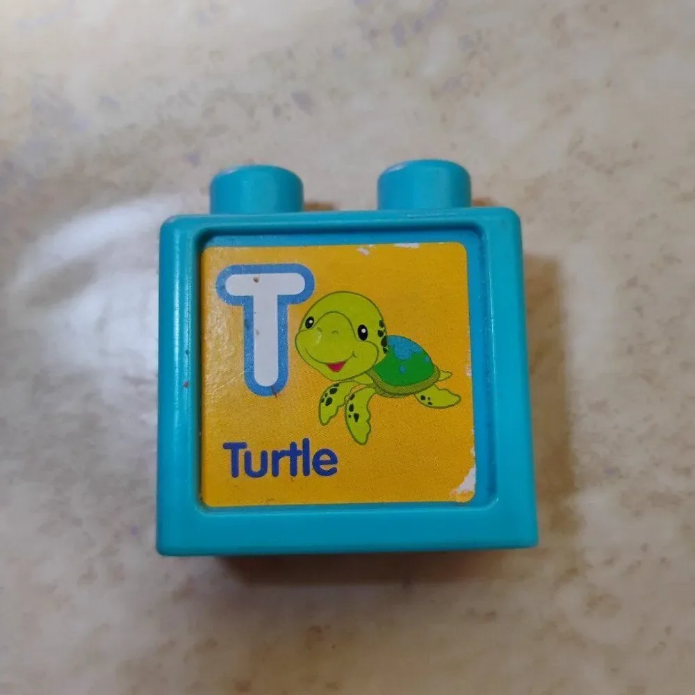 Vtech Sit to Stand Alphabet Train Replacement Letter Block F-Flower/ T-Turtle